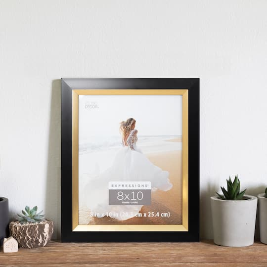 Expressions™ Black Frame with Gold Inner Trim by Studio Décor®